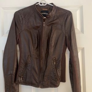 Express vegan leather Moto jacket